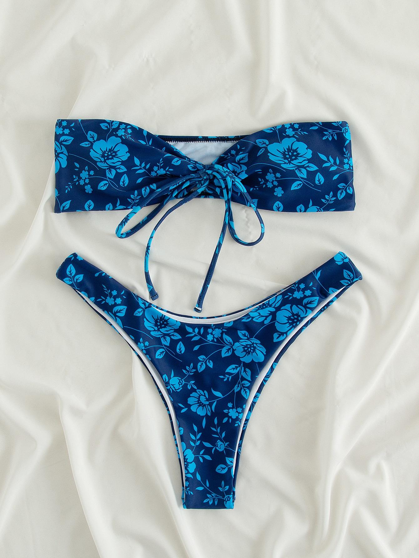 KOMPLET BIKINI W KWIATY