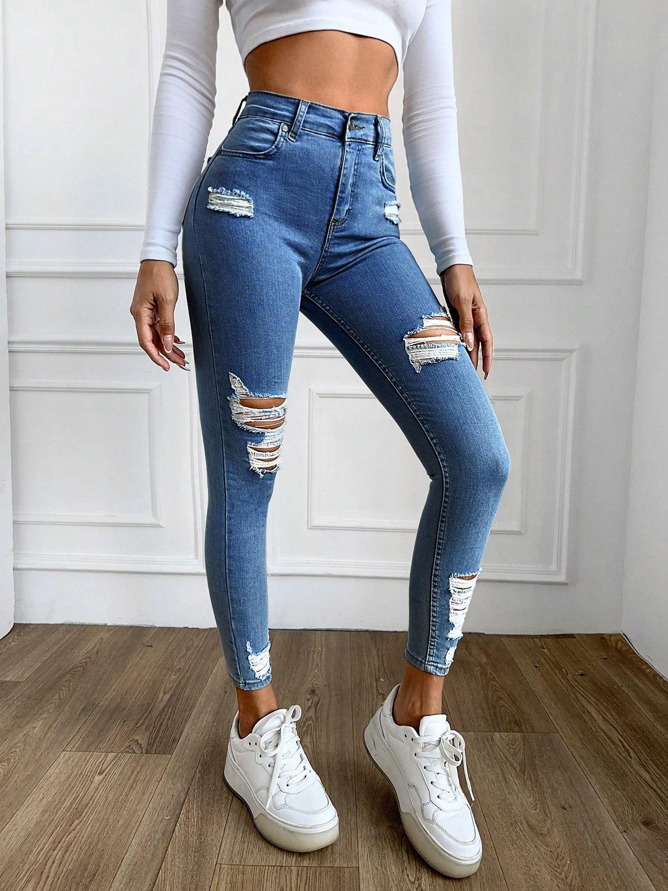 NIEBIESKIE JEANSY RURKI PRZETARCIA