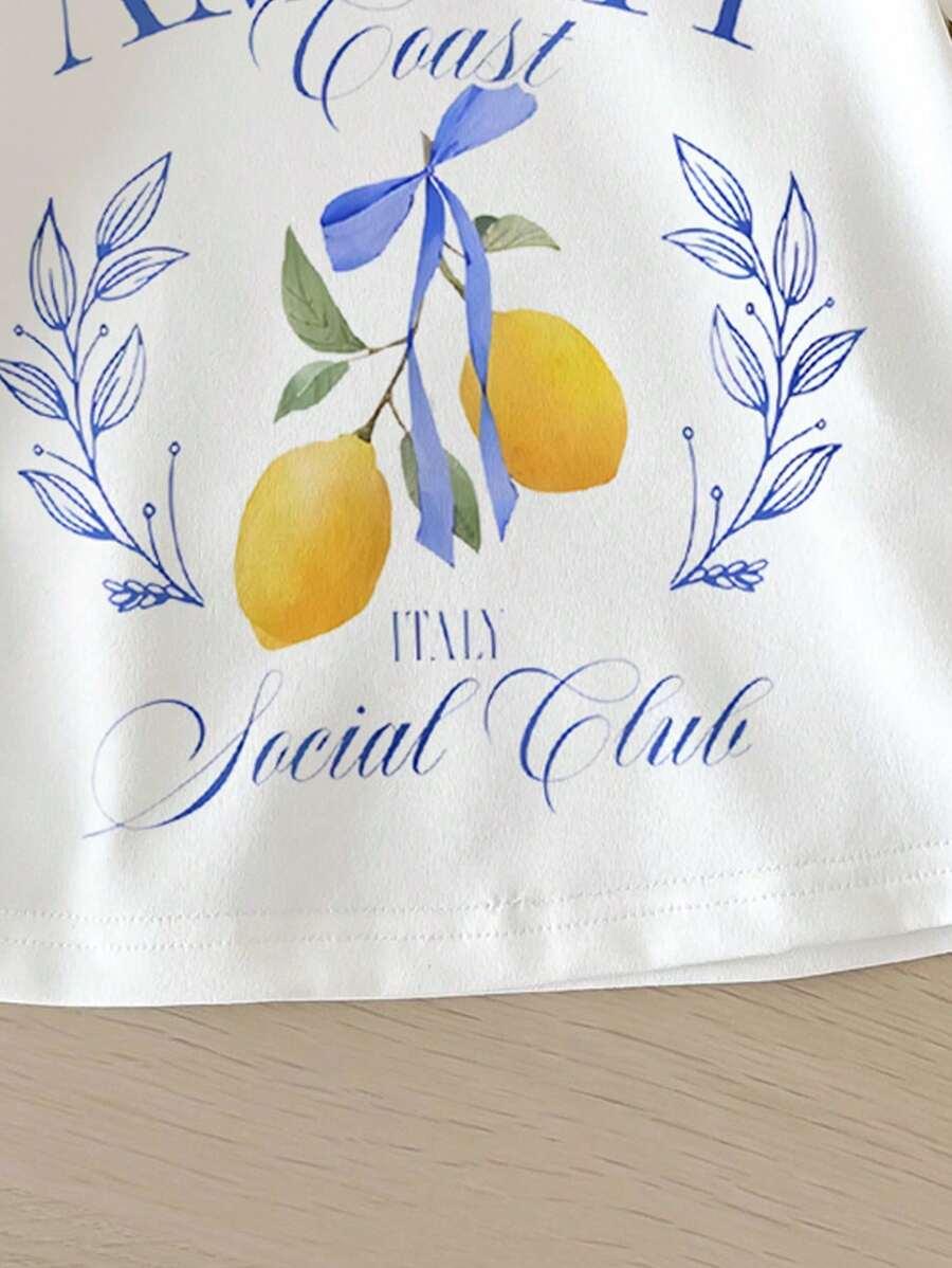 biały t-shirt print