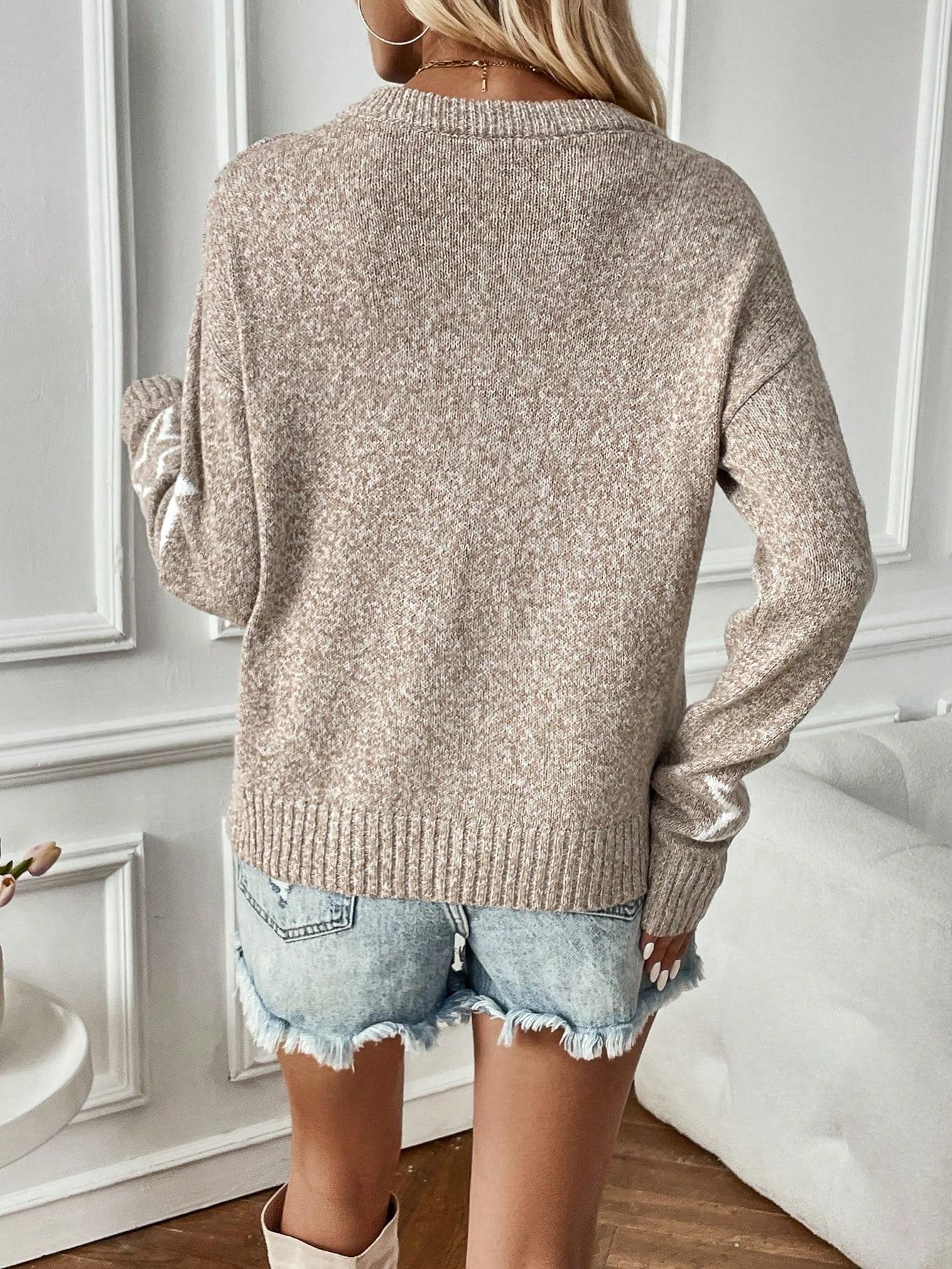 dzianinowy sweter wzór