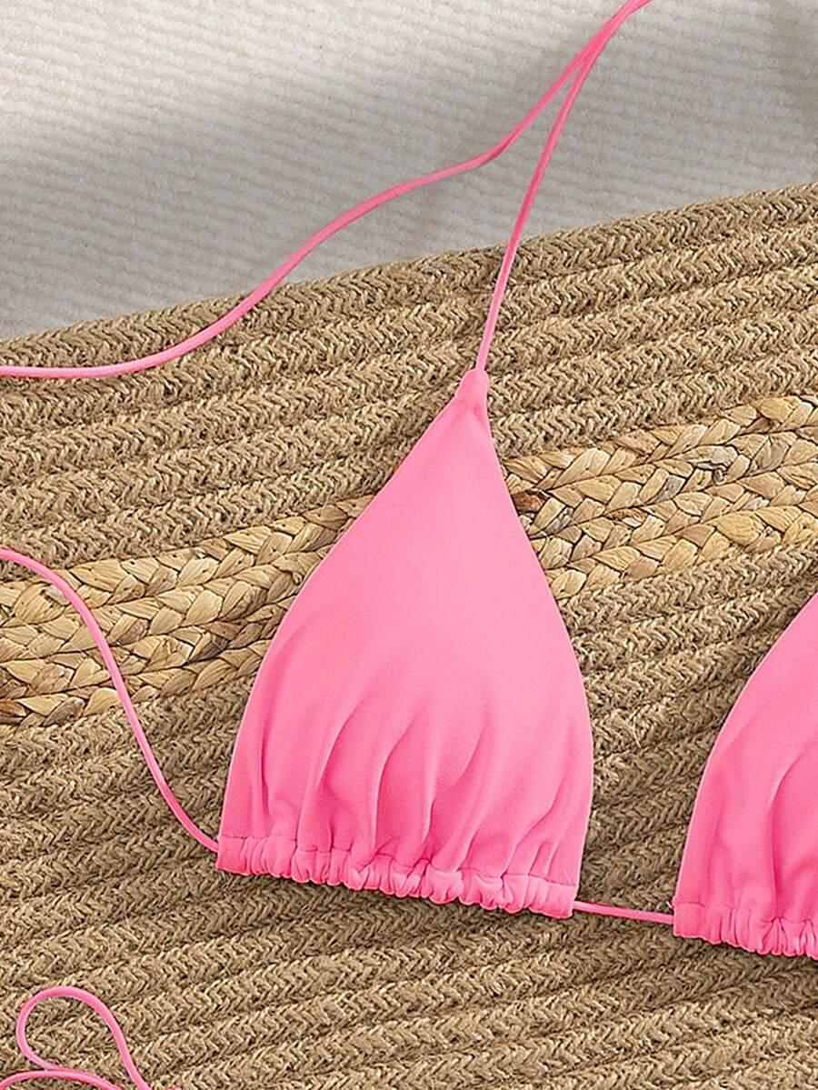 różowy dół od bikini