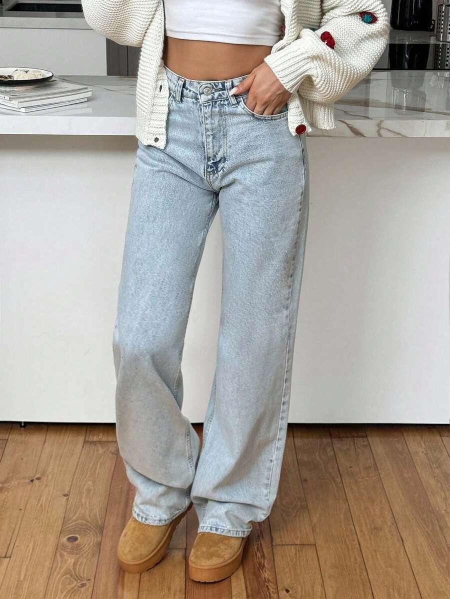 SPODNIE JEANS WYSOKI STAN