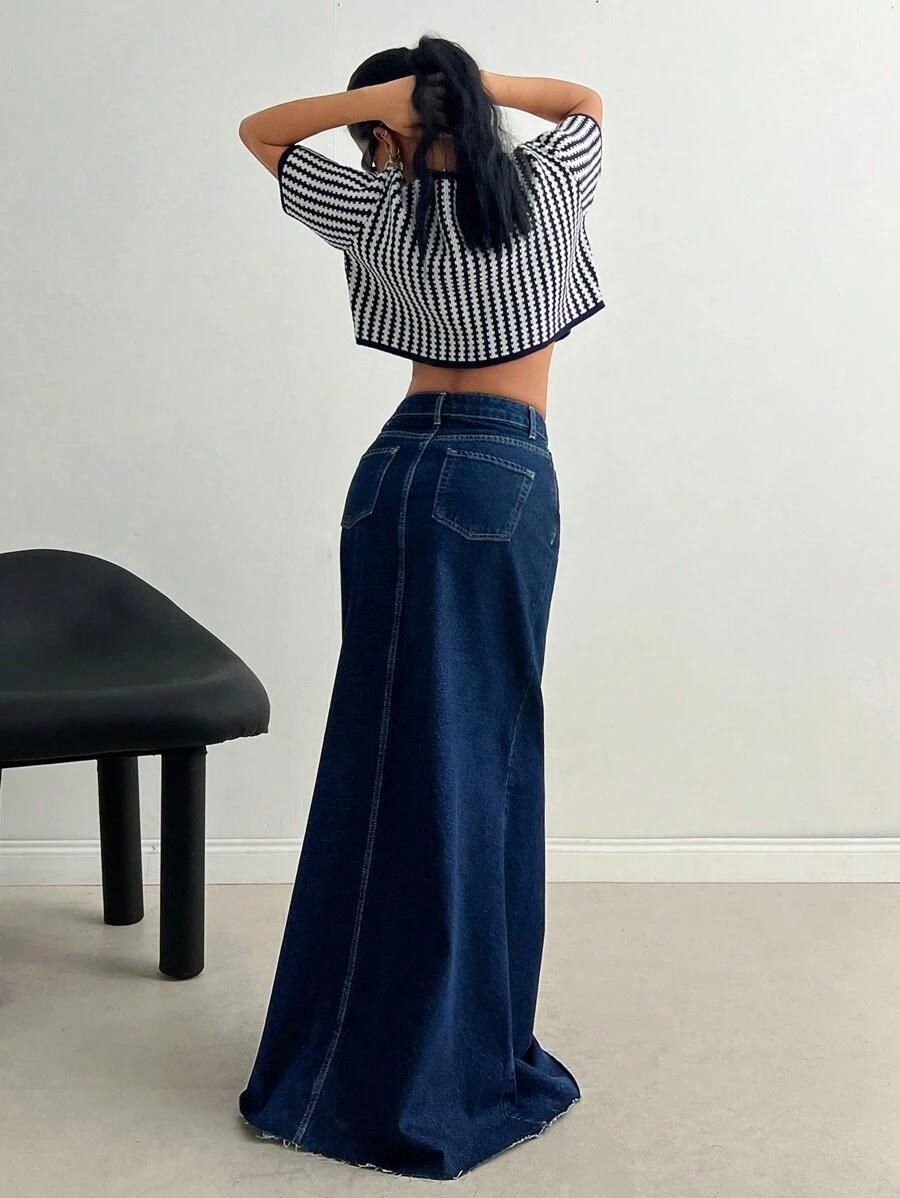 maxi spódnica jeans