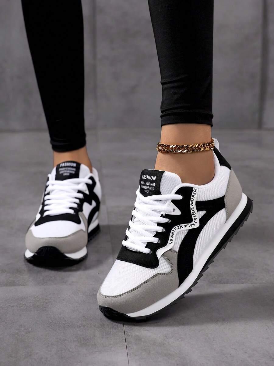 SZNUROWANE BUTY SPORTOWE KONTRAST 