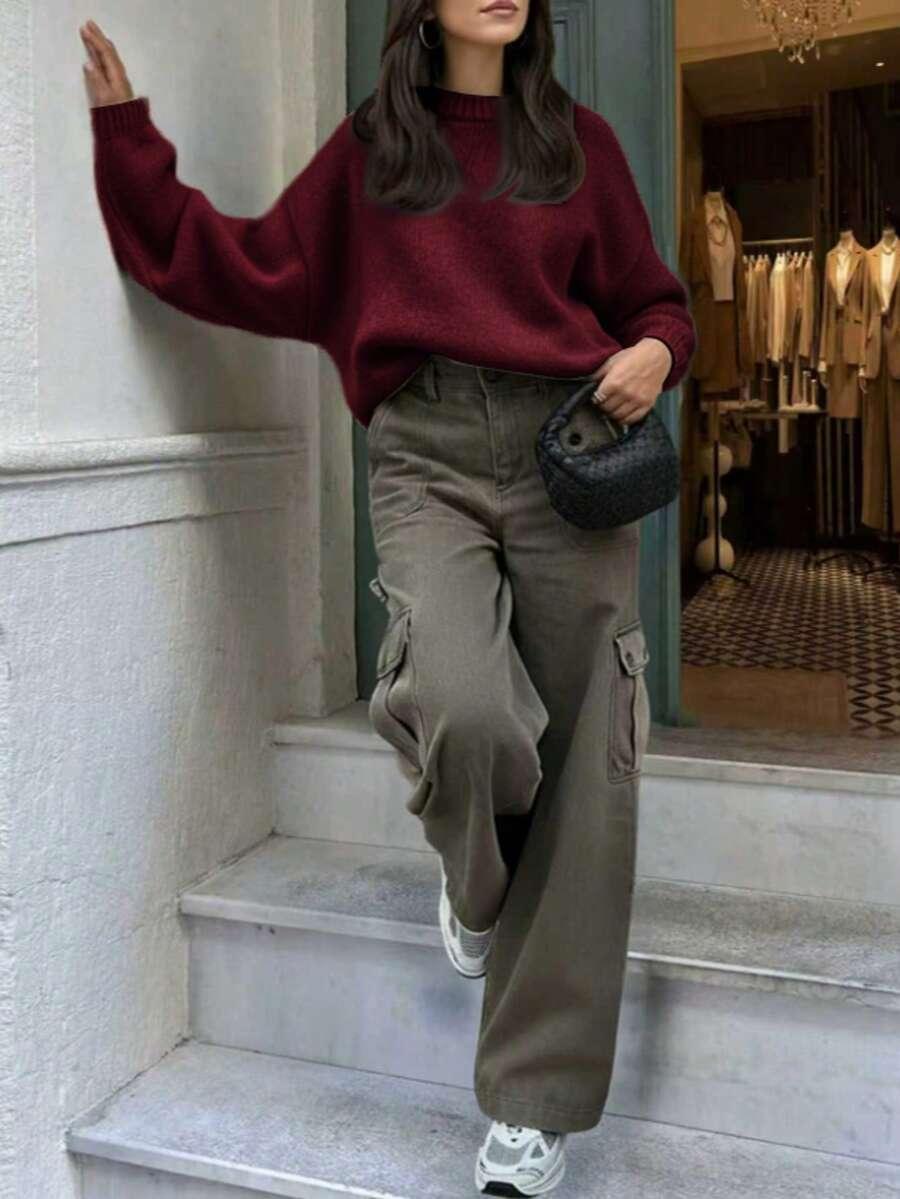 BORDOWY SWETER OVERSIZE
