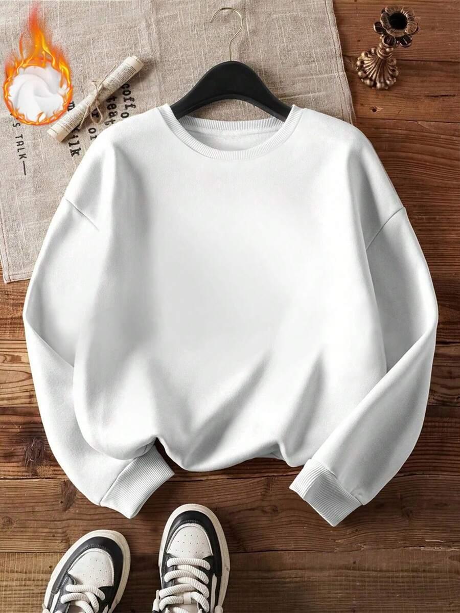 BIAŁA BLUZA OKRĄGŁY DEKOLT