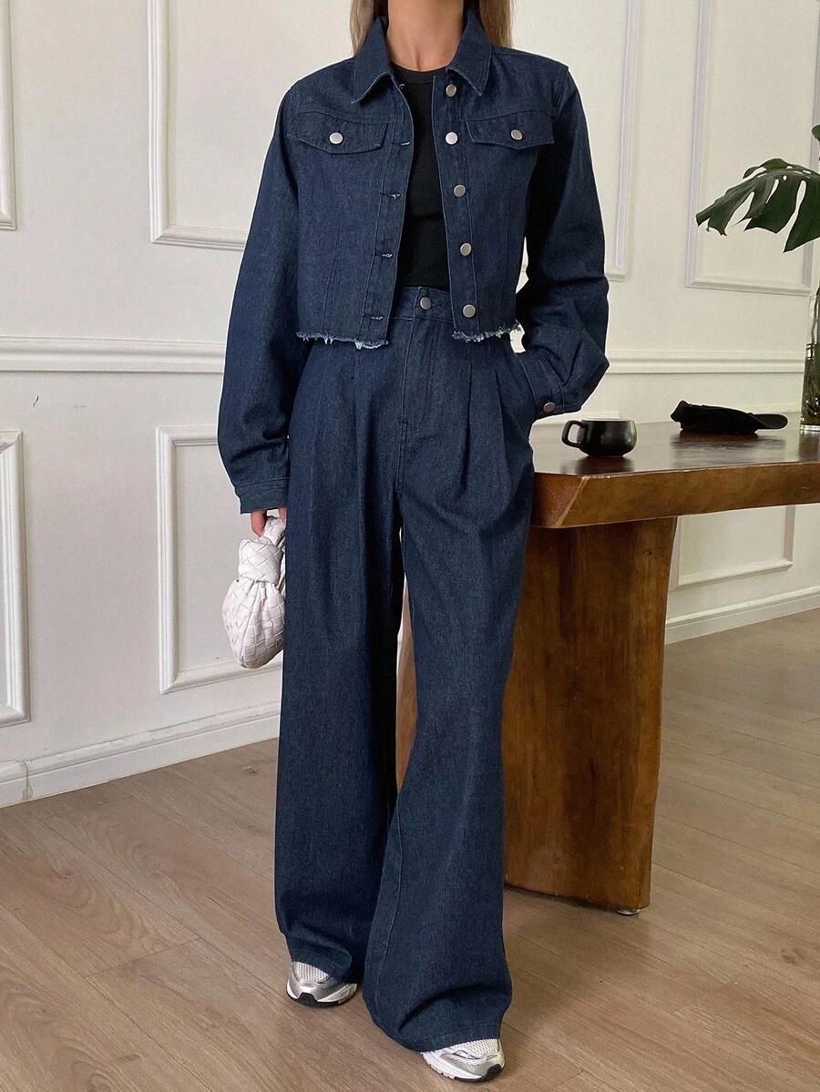 kurtka spodnie komplet jeans 
