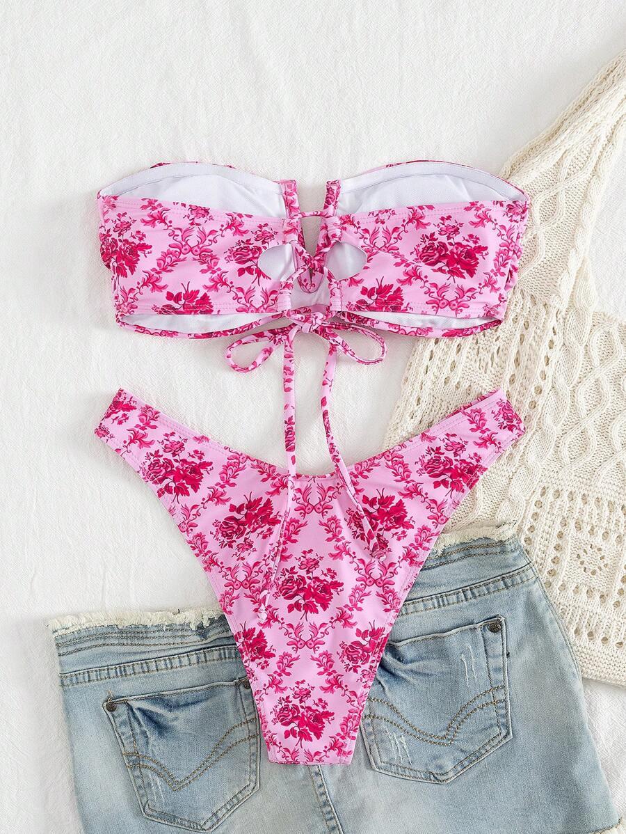 różowa góra od bikini