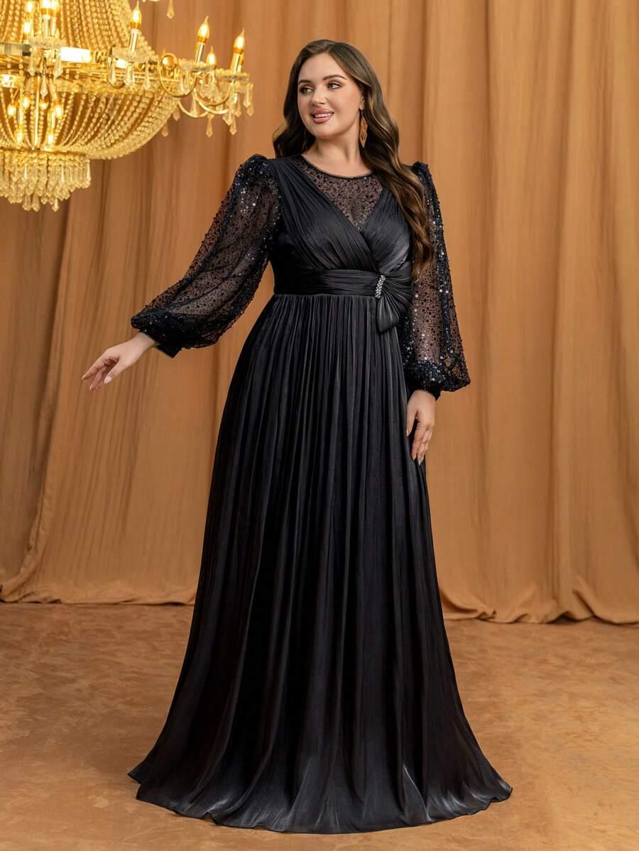 CZARNA MAXI SUKIENKA