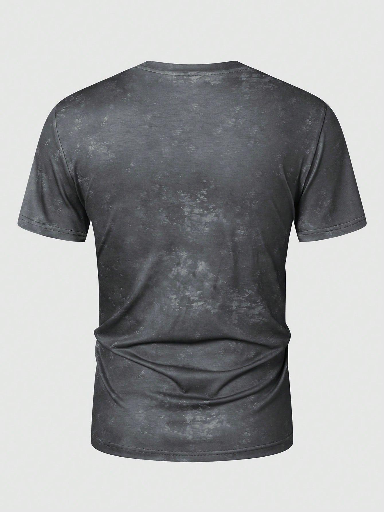 szary t-shirt print