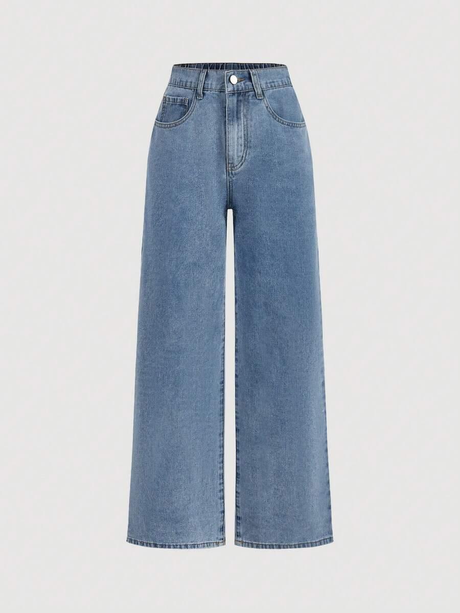 spodnie top komplet jeansowy