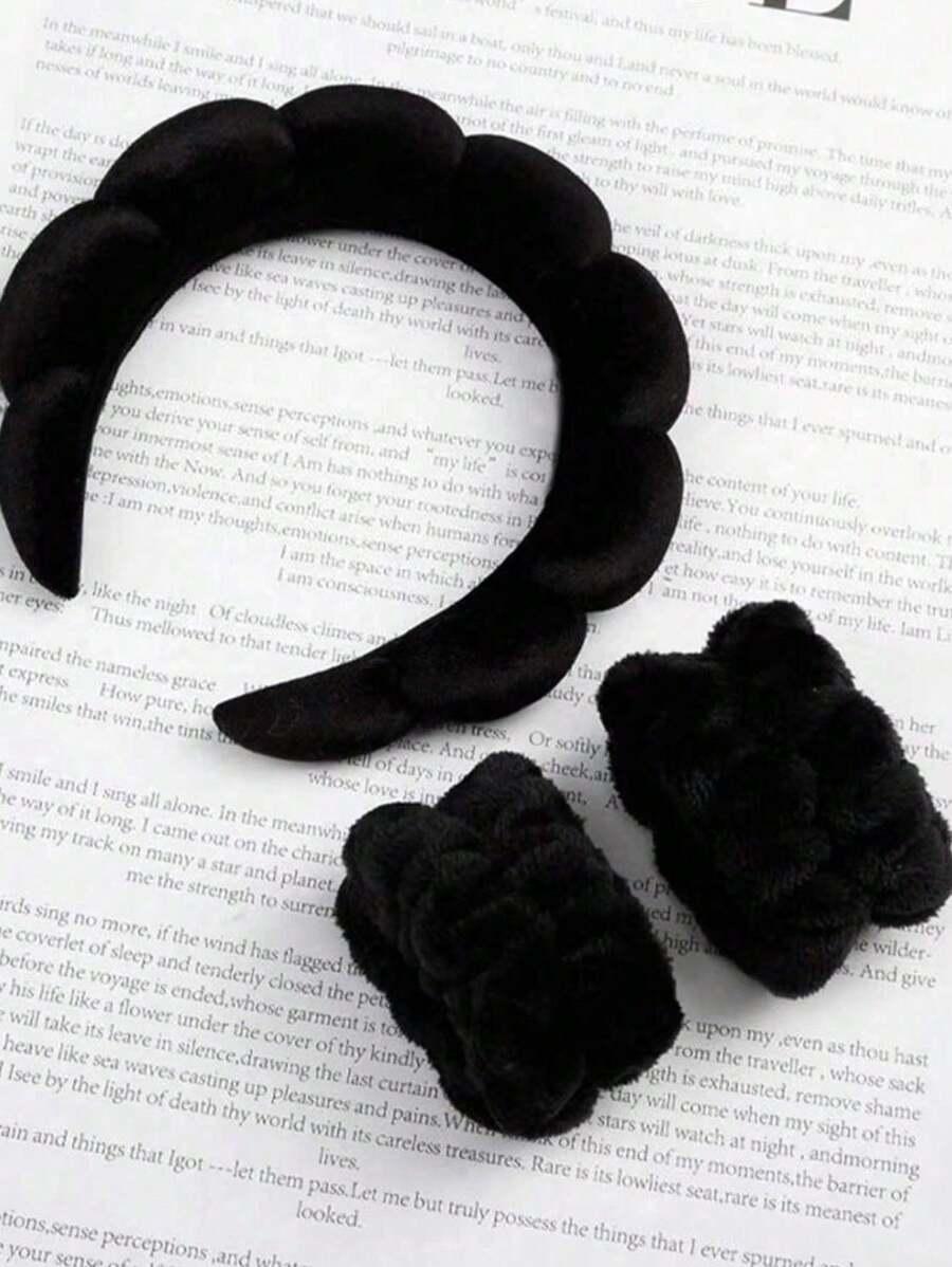 czarna opaska na nadgarstek 2-pack
