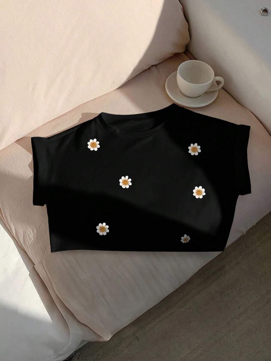 T-SHIRT DAMSKI OKRĄGŁY DEKOLT 