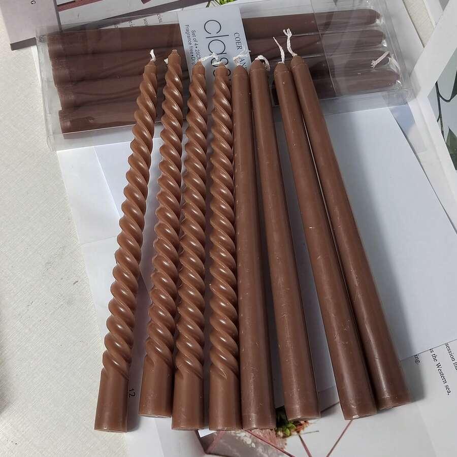 brązowe świece 4-pack