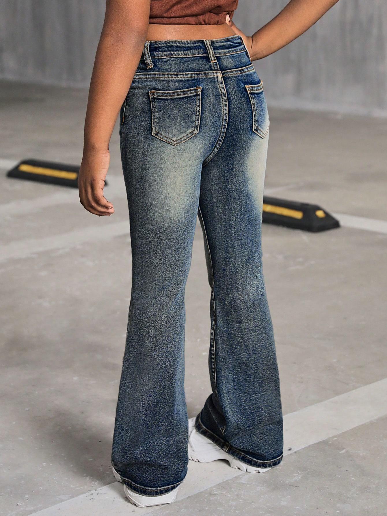 SPODNIE JEANS DZWONY