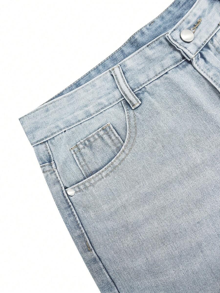 NIEBIESKIE PROSTE JEANSY