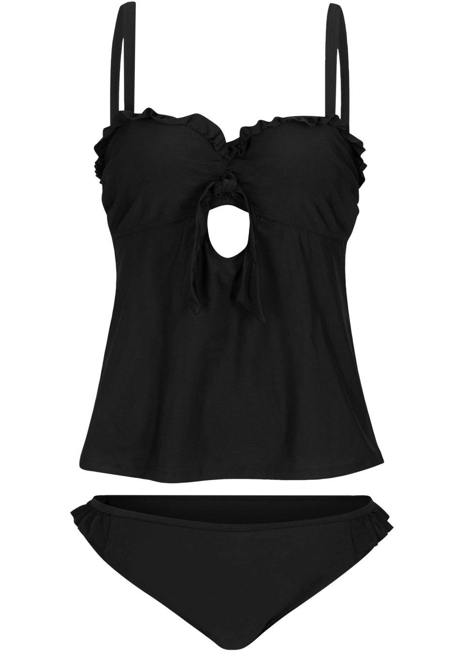 czarny komplet bikini tankini 