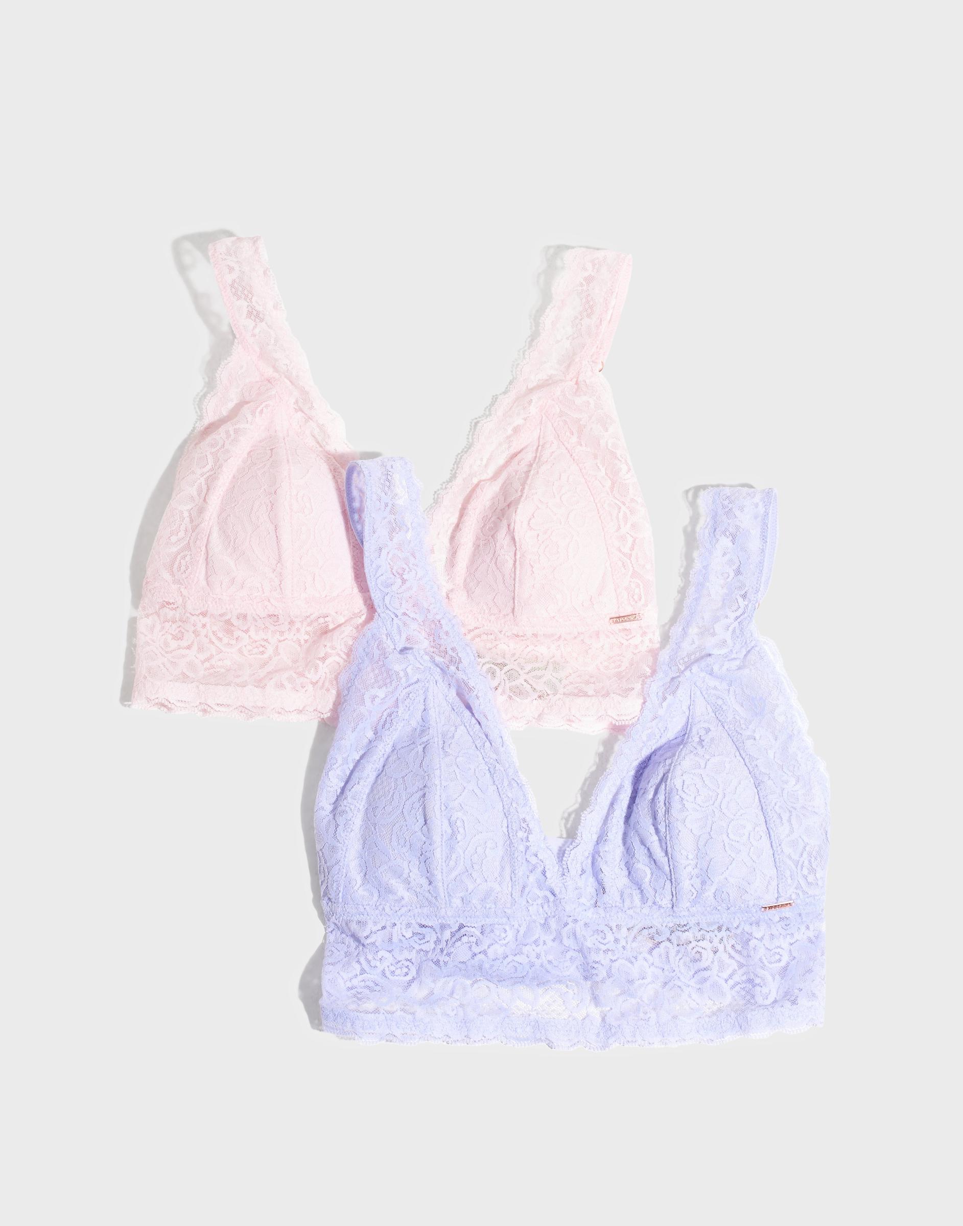 koronkowy biustonosz bralette logo 2-pack