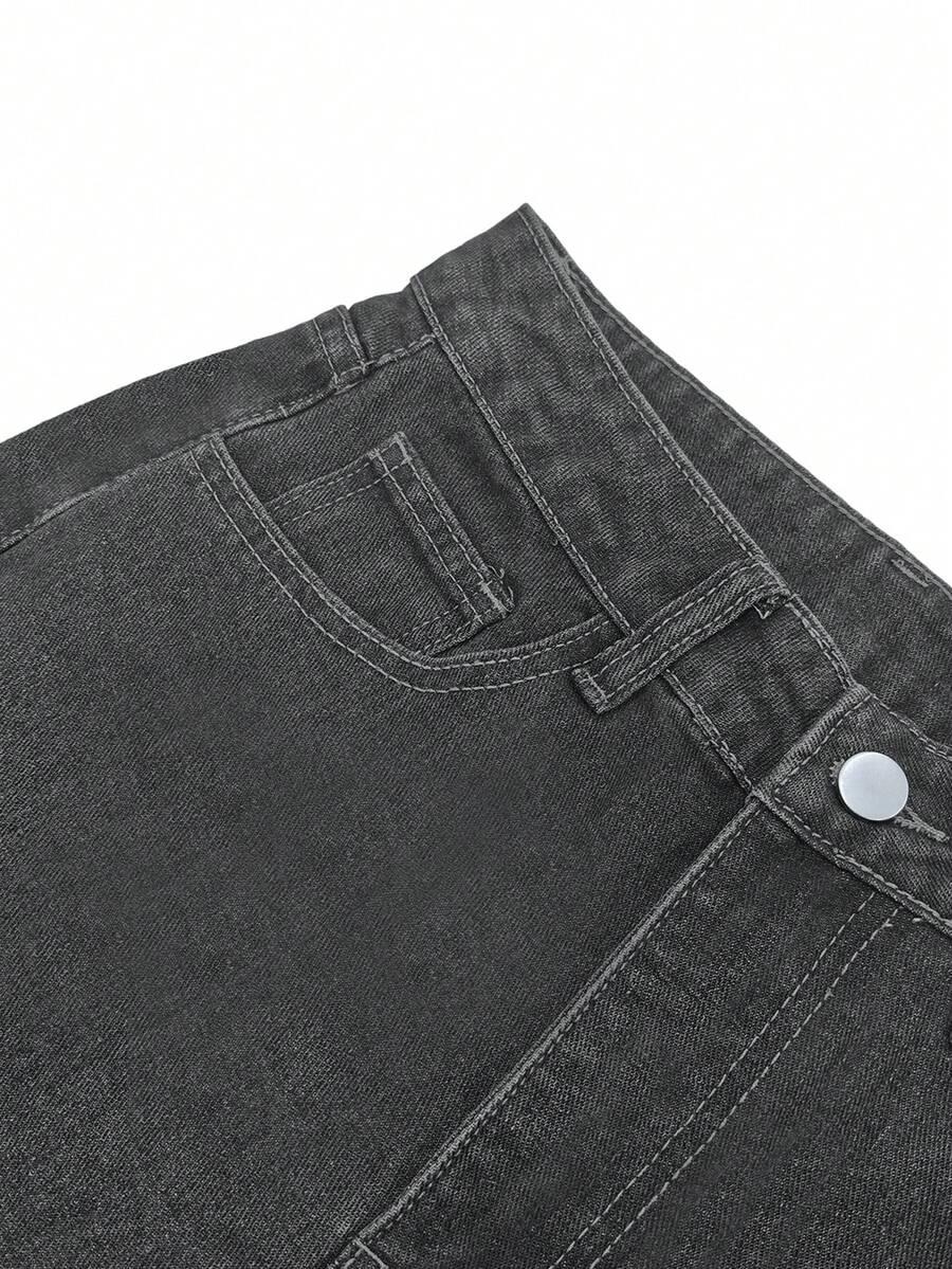 CZARNE SPODNIE JEANS