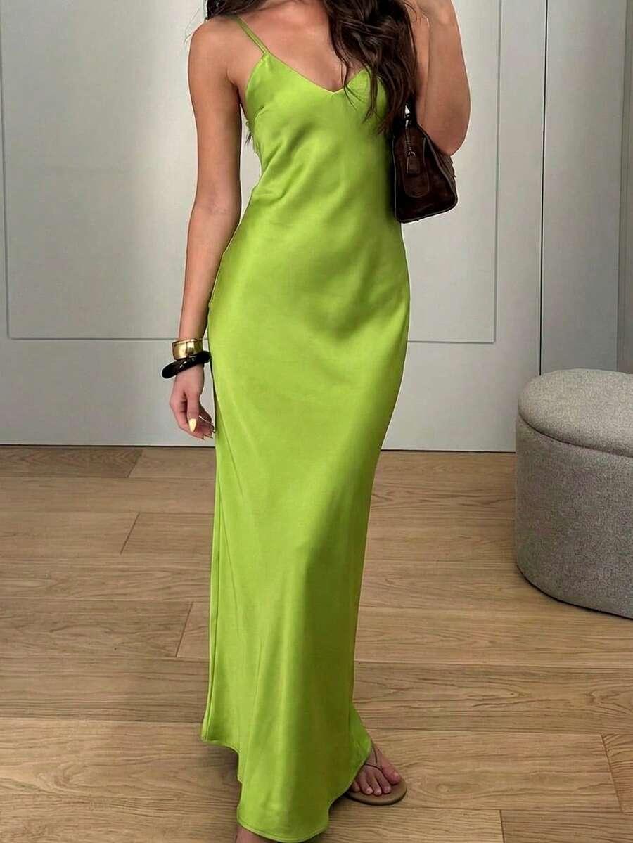 SATYNOWA MAXI SUKIENKA