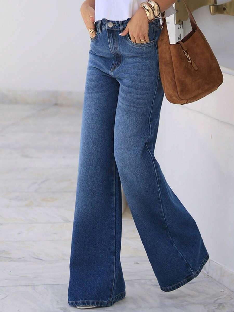 NIEBIESKIE SPODNIE JEANSOWE
