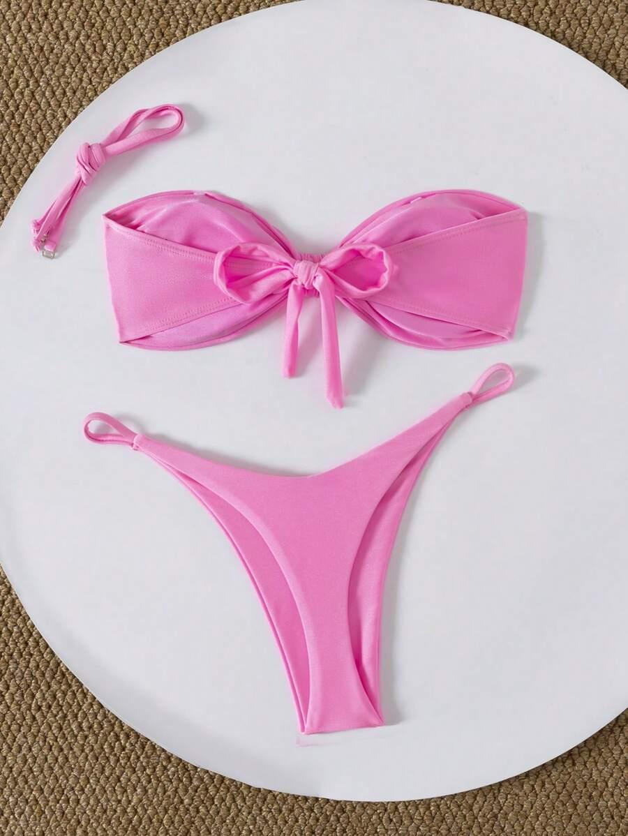 różowa góra od bikini 