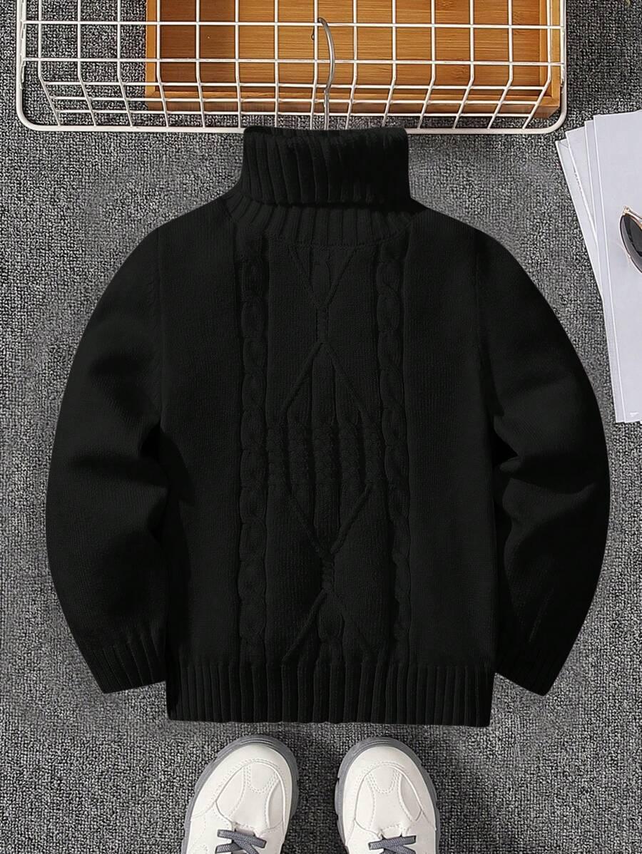 czarny sweter golf