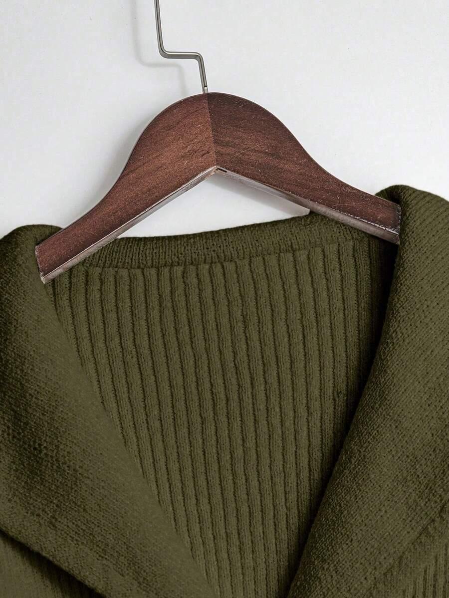 ZIELONY SWETER GUZIKI