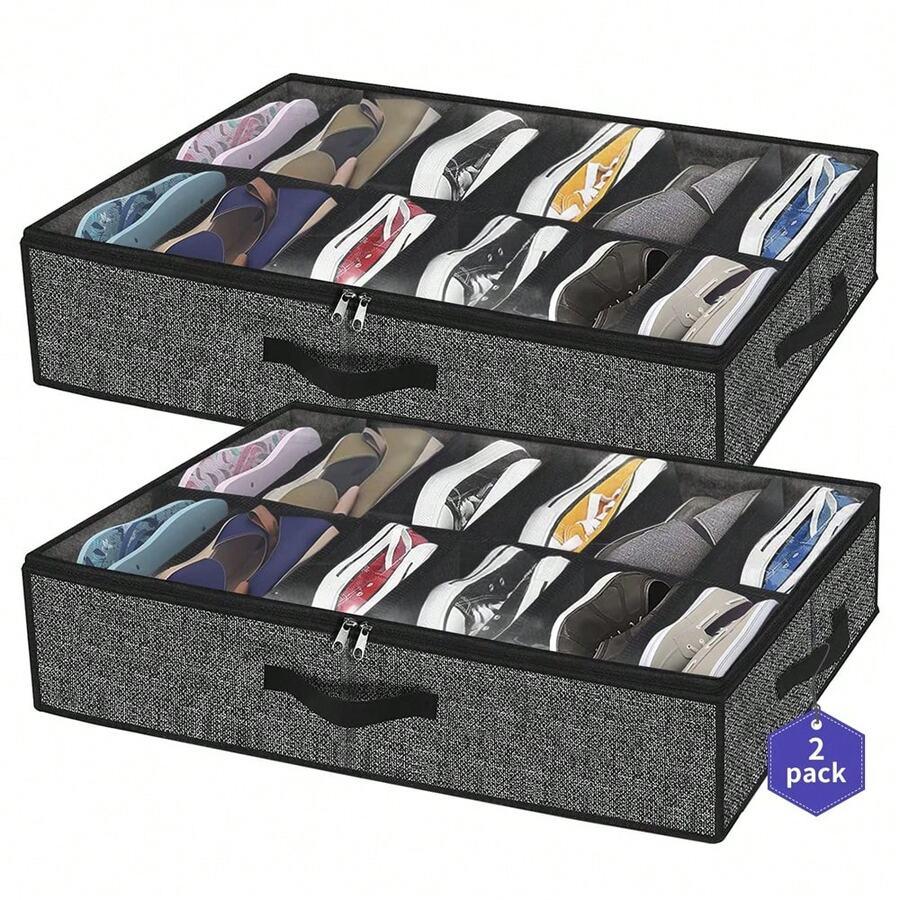 szary organizer na buty 2-pack