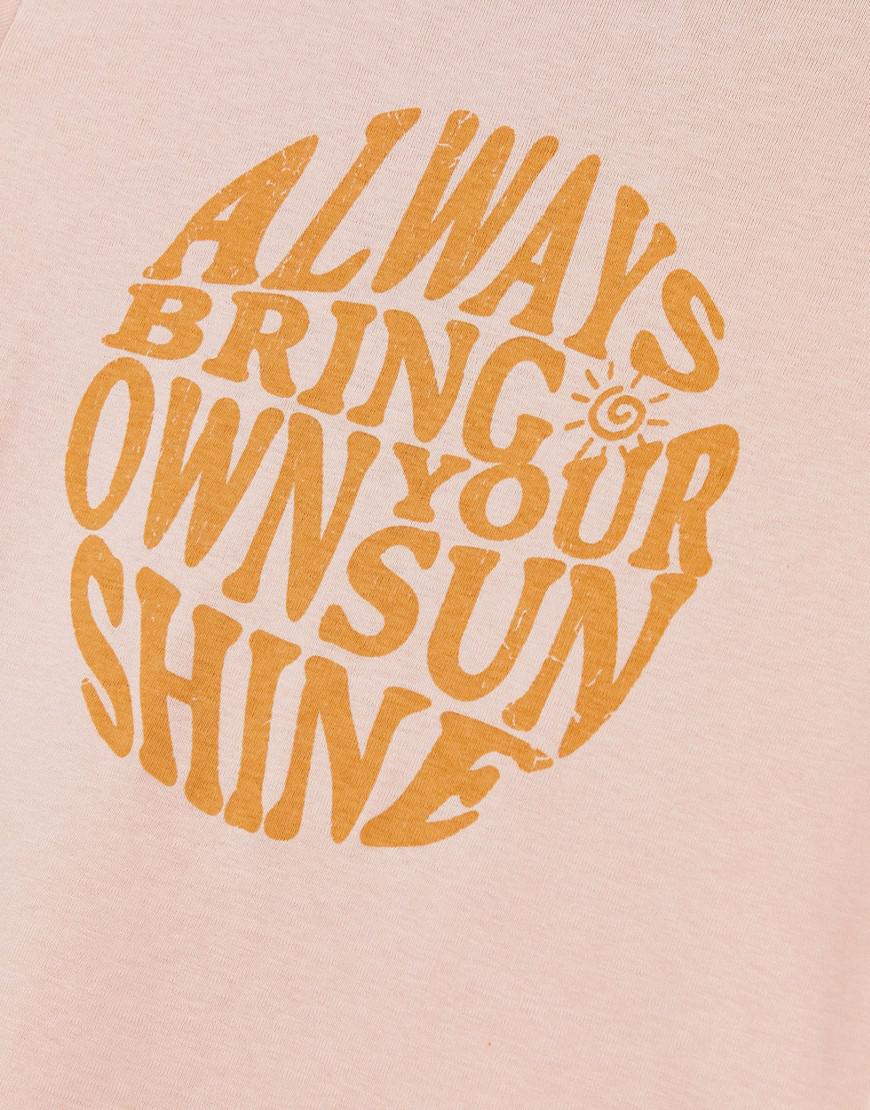 RÓŻOWY T-SHIRT PRINT