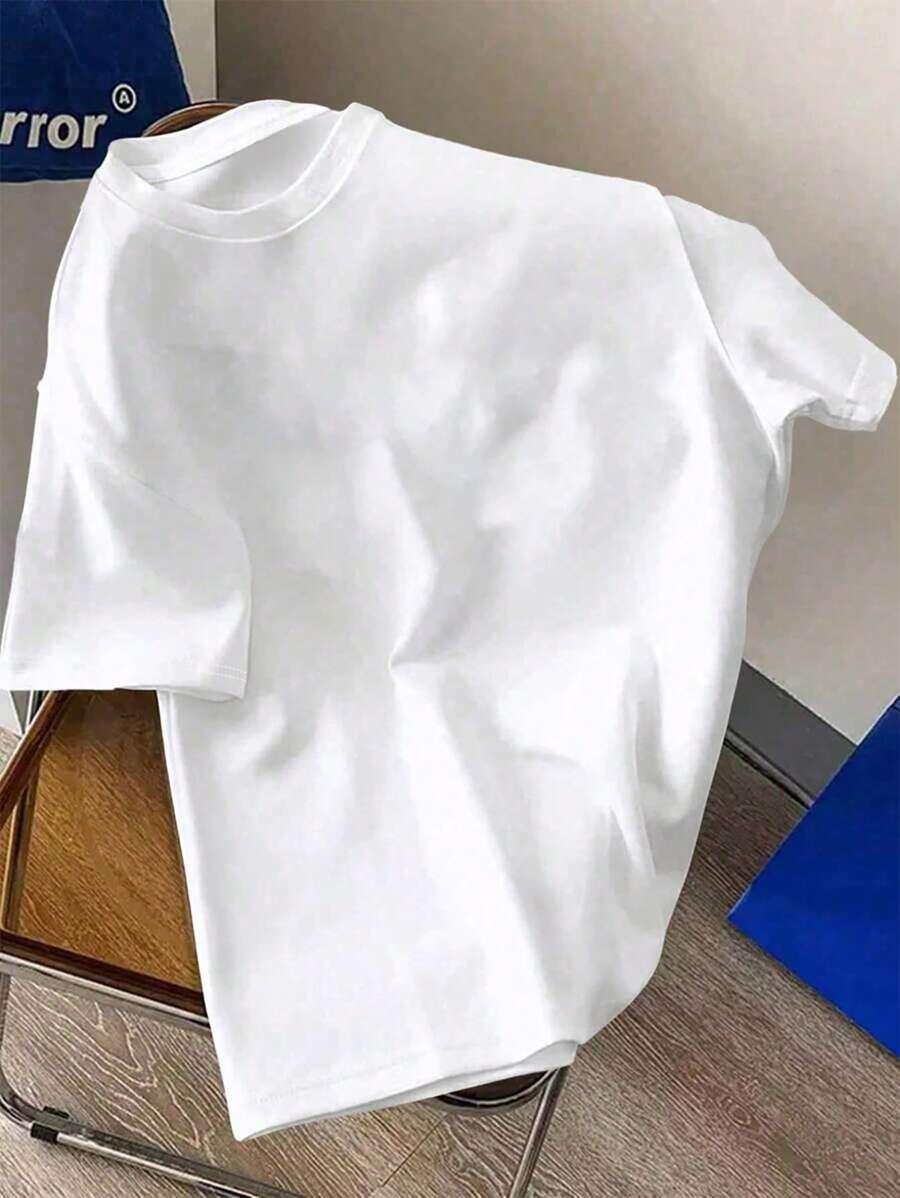 biały T-SHIRT CASUAL