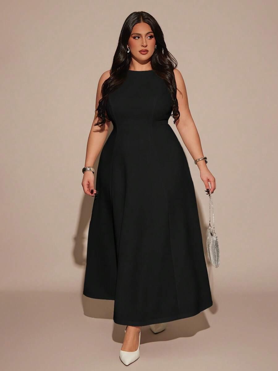 czarna maxi sukienka 