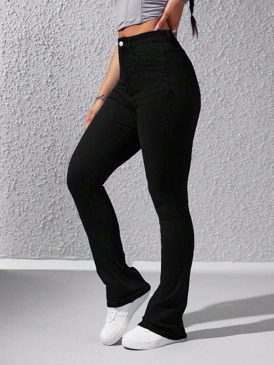 CZARNE SPODNIE JEANS