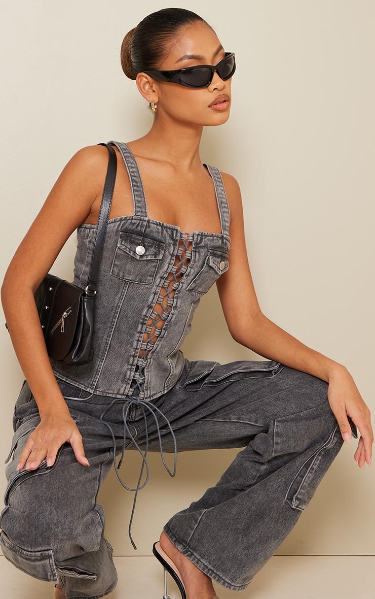 TOP WIĄZANIE JEANS