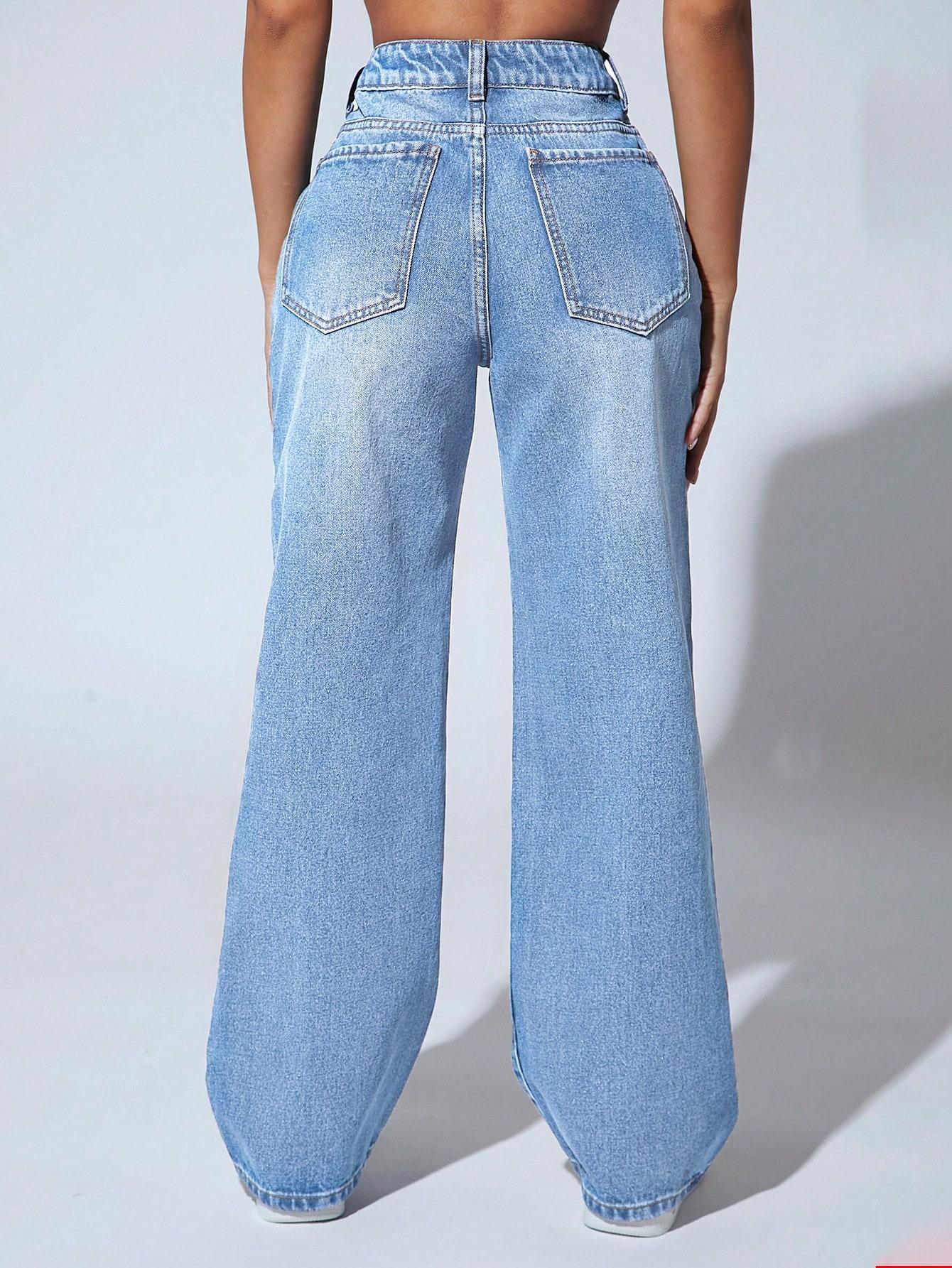 spodnie proste nogawki jeans