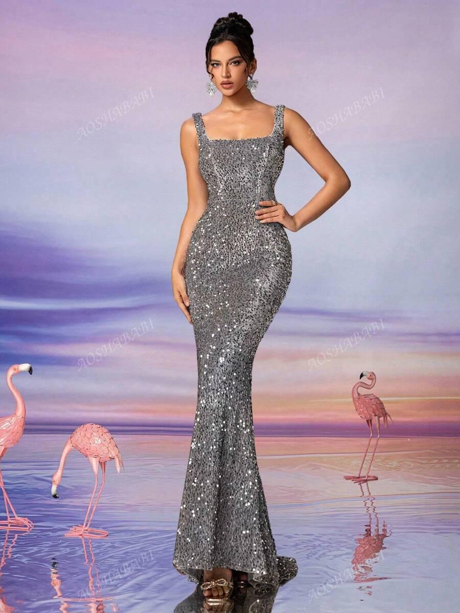 MAXI SUKIENKA CEKINY GLAMOUR