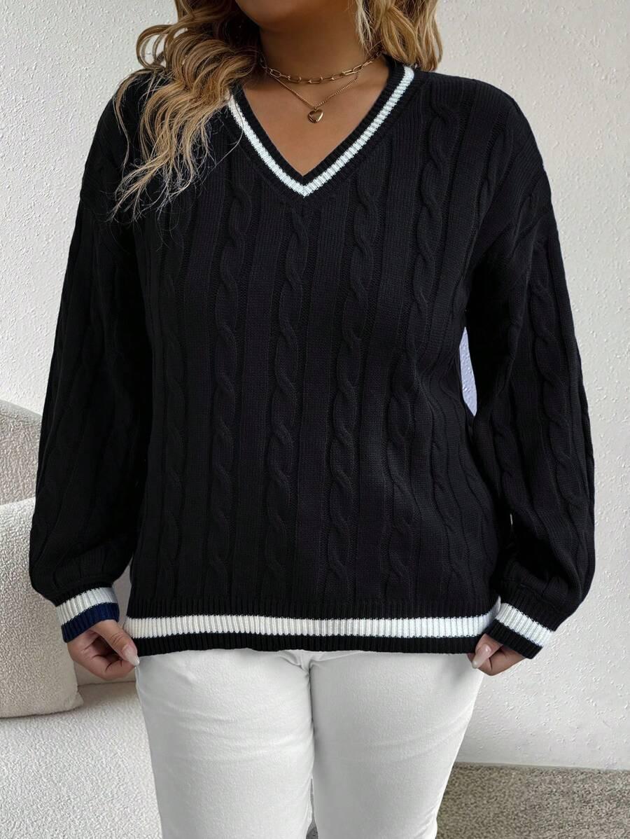 czarny dzianinowy sweter