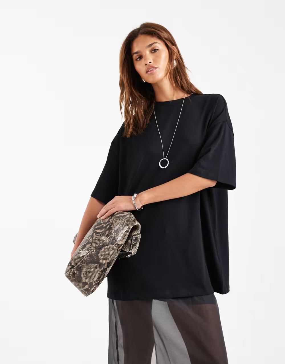 czarny bawełniany t-shirt basic