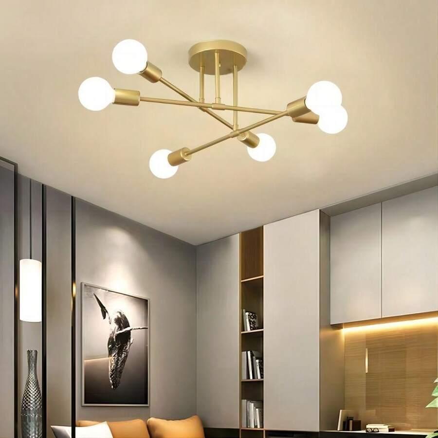 złota lampa sufitowa