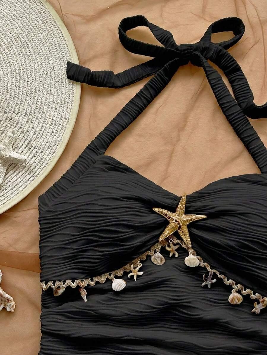 TANKINI DWUCZĘŚCIOWE ZE ZDOBIENIEM