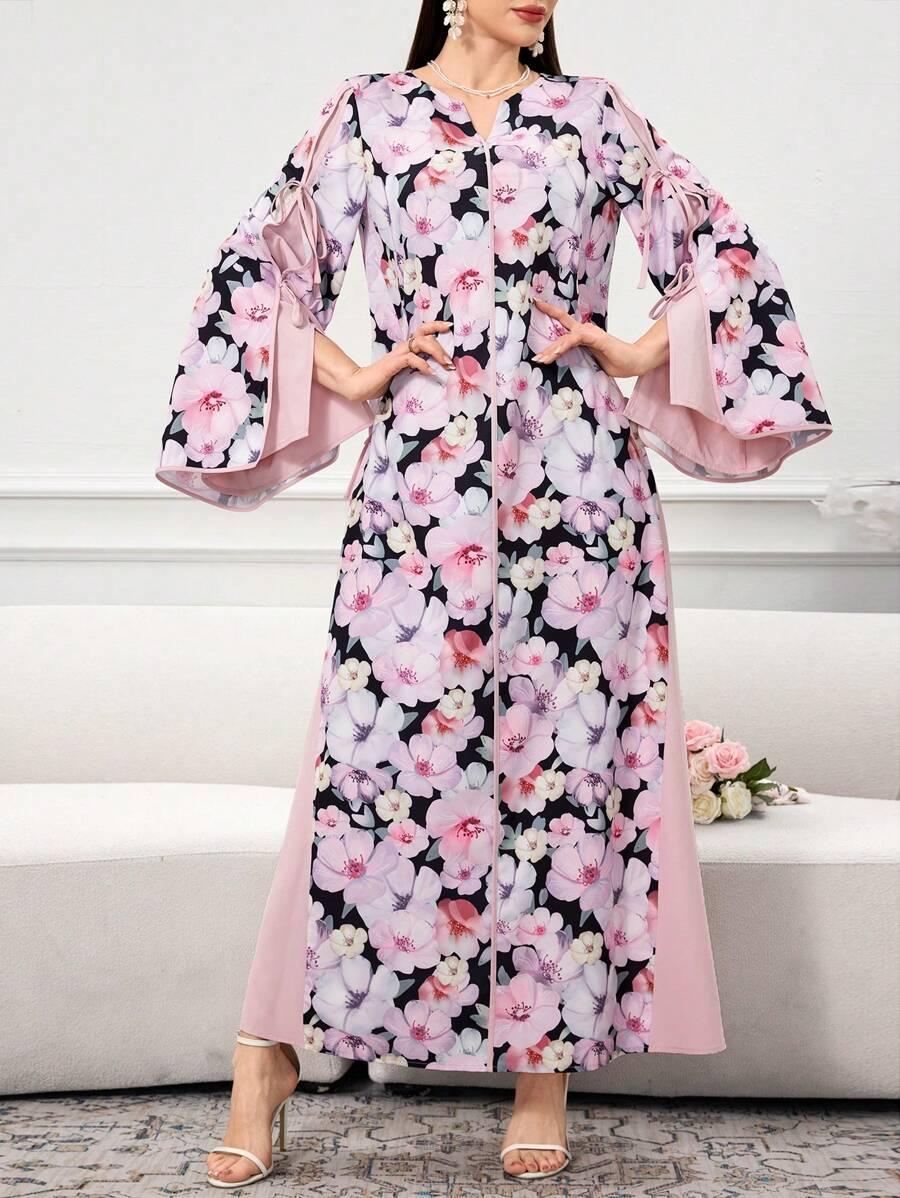 SUKIENKA W KWIATY MAXI 