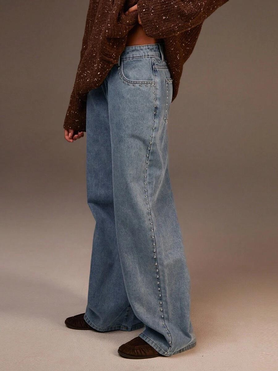 NIEBIESKIE SPODNIE JEANS