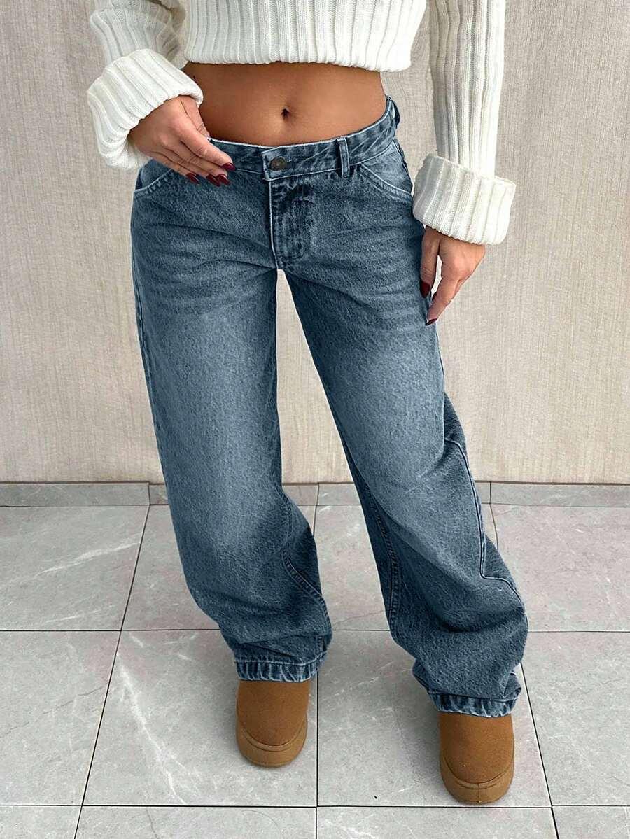 NIEBIESKIE SPODNIE JEANS 