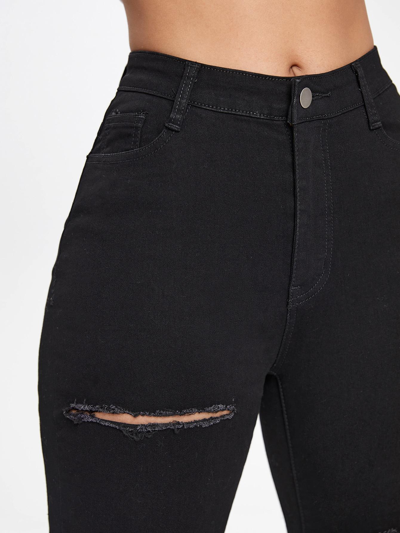 CZARNE SPODNIE JEANS