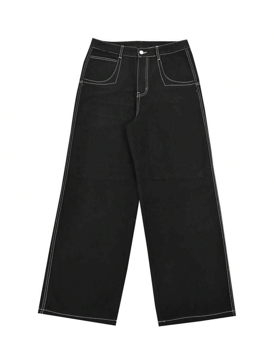 CZARNE SPODNIE JEANS