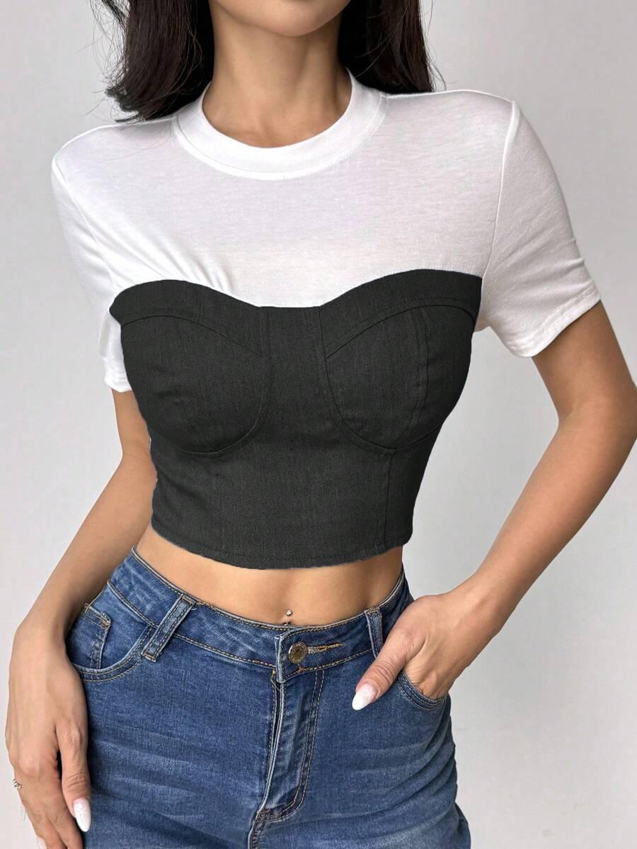 top łączenie jeans