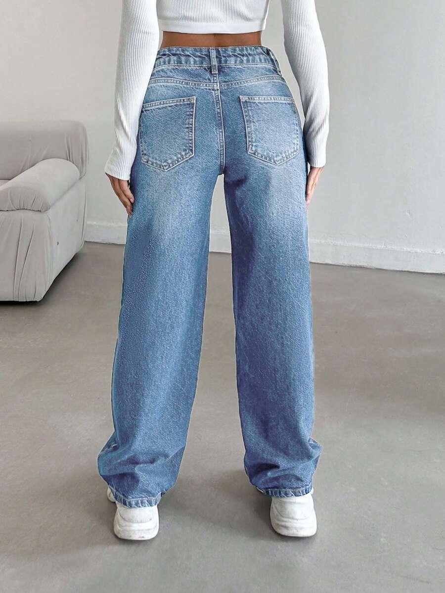 NIEBIESKIE SPODNIE JEANS