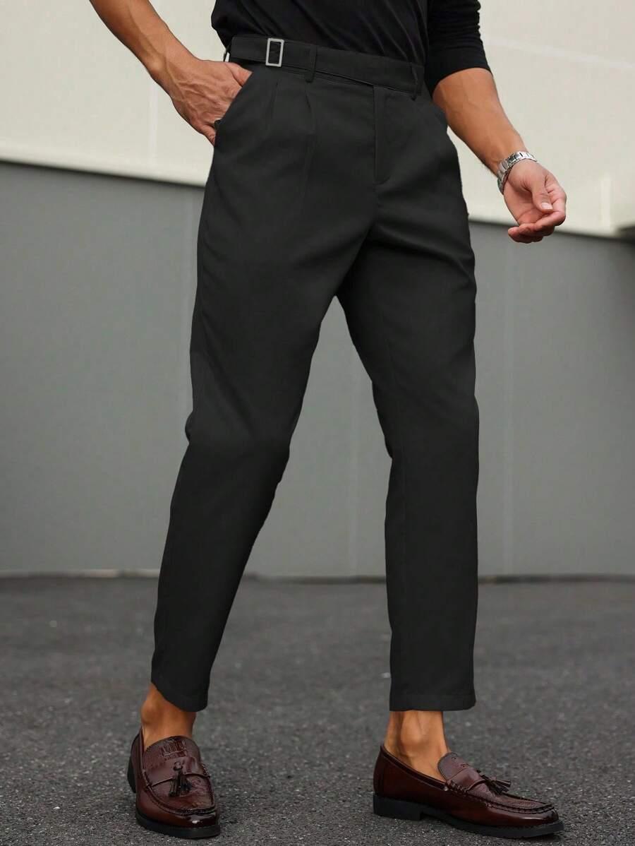 CZARNE ELEGANCKIE SPODNIE