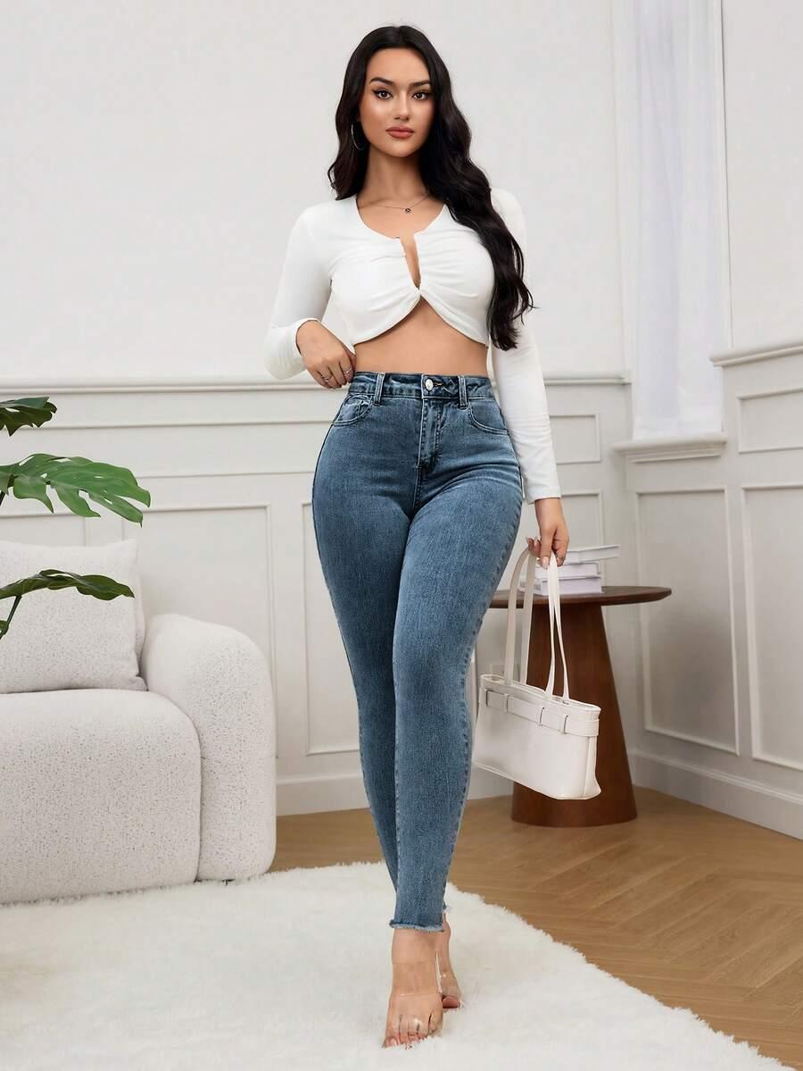 NIEBIESKIE SPODNIE JEANS
