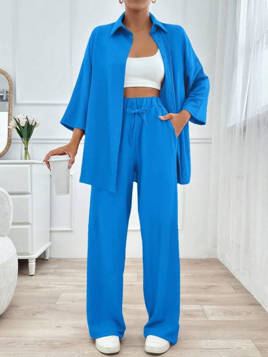 niebieskie spodnie casual
